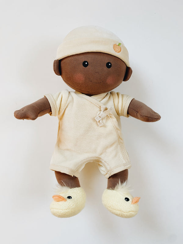Organic Cotton Baby Doll - Yellow - Andnest.com