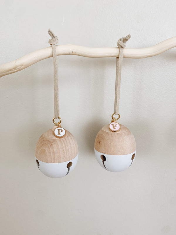 Personalized Hand Painted Wooden Jingle Bell Ornaments - Andnest.com