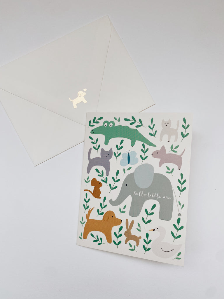 Baby Animals Baby Card - Andnest.com