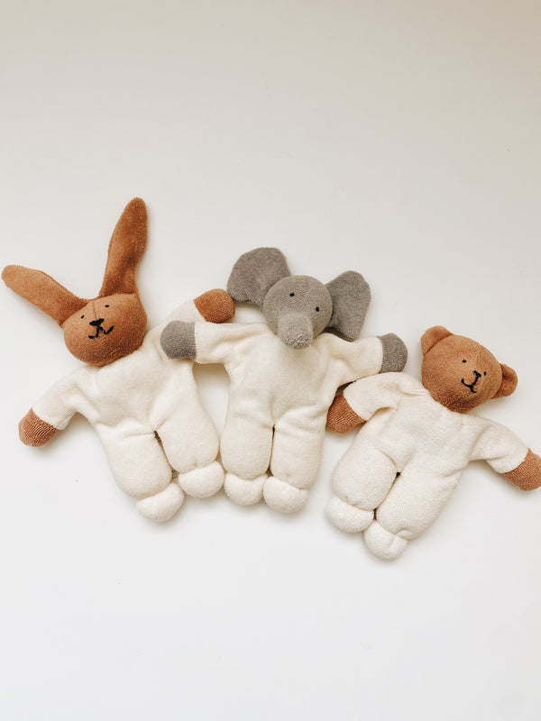 Organic Cotton Rattles - Bear, Elephant, Bunny - Andnest.com