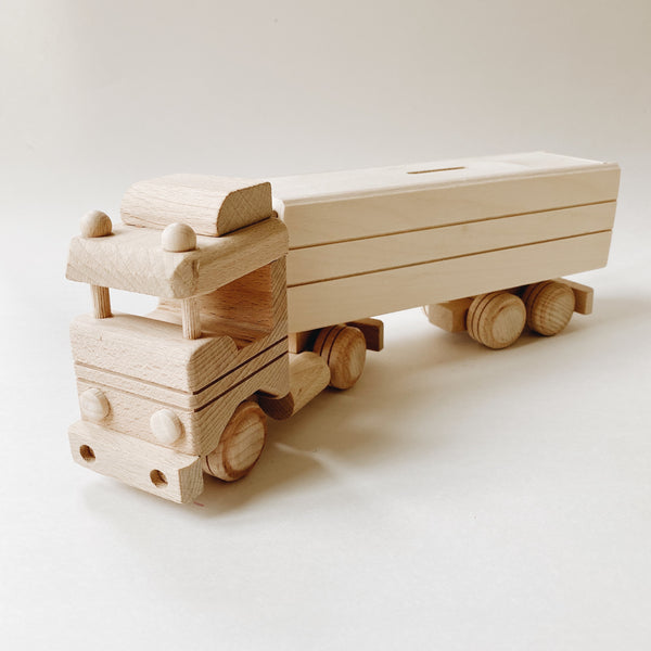 Handmade Wooden Truck Bank - Andnest.com