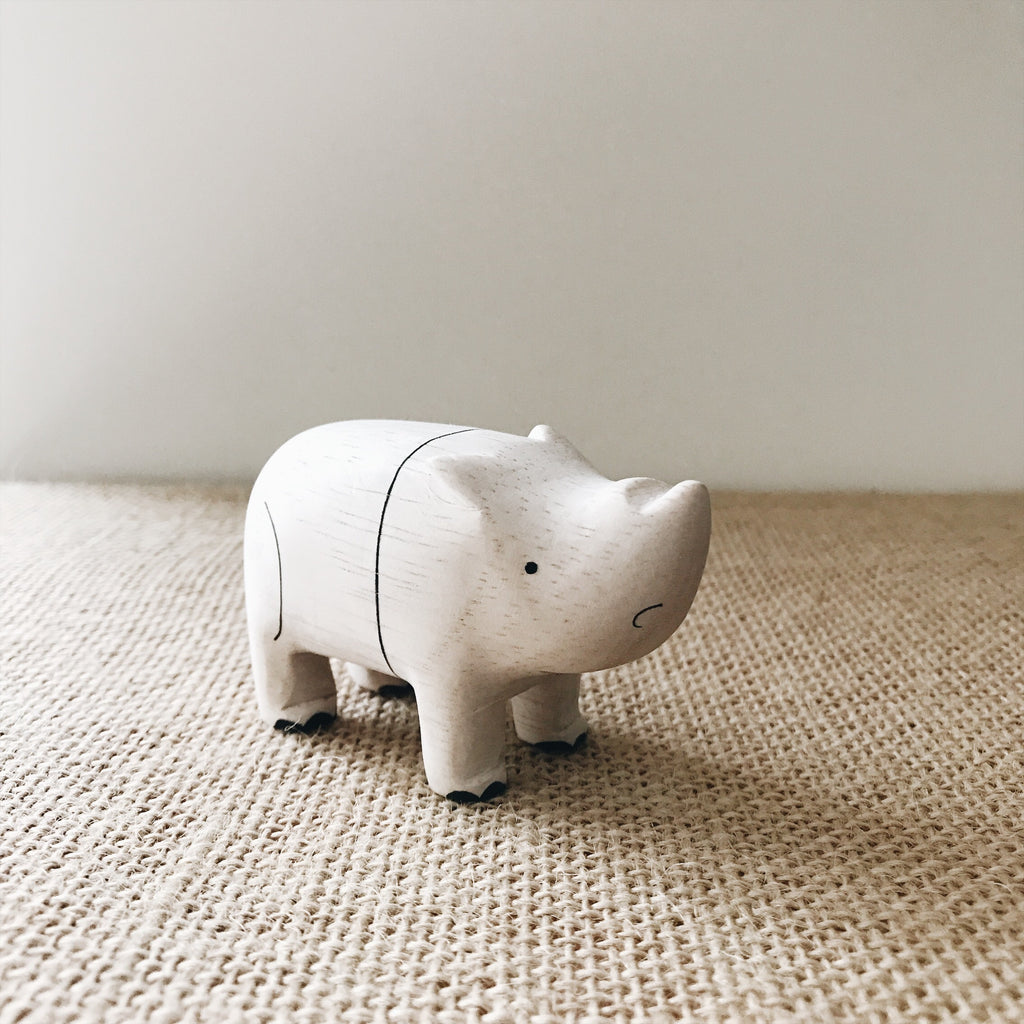 Wooden Animals - Rhinoceros - Andnest.com