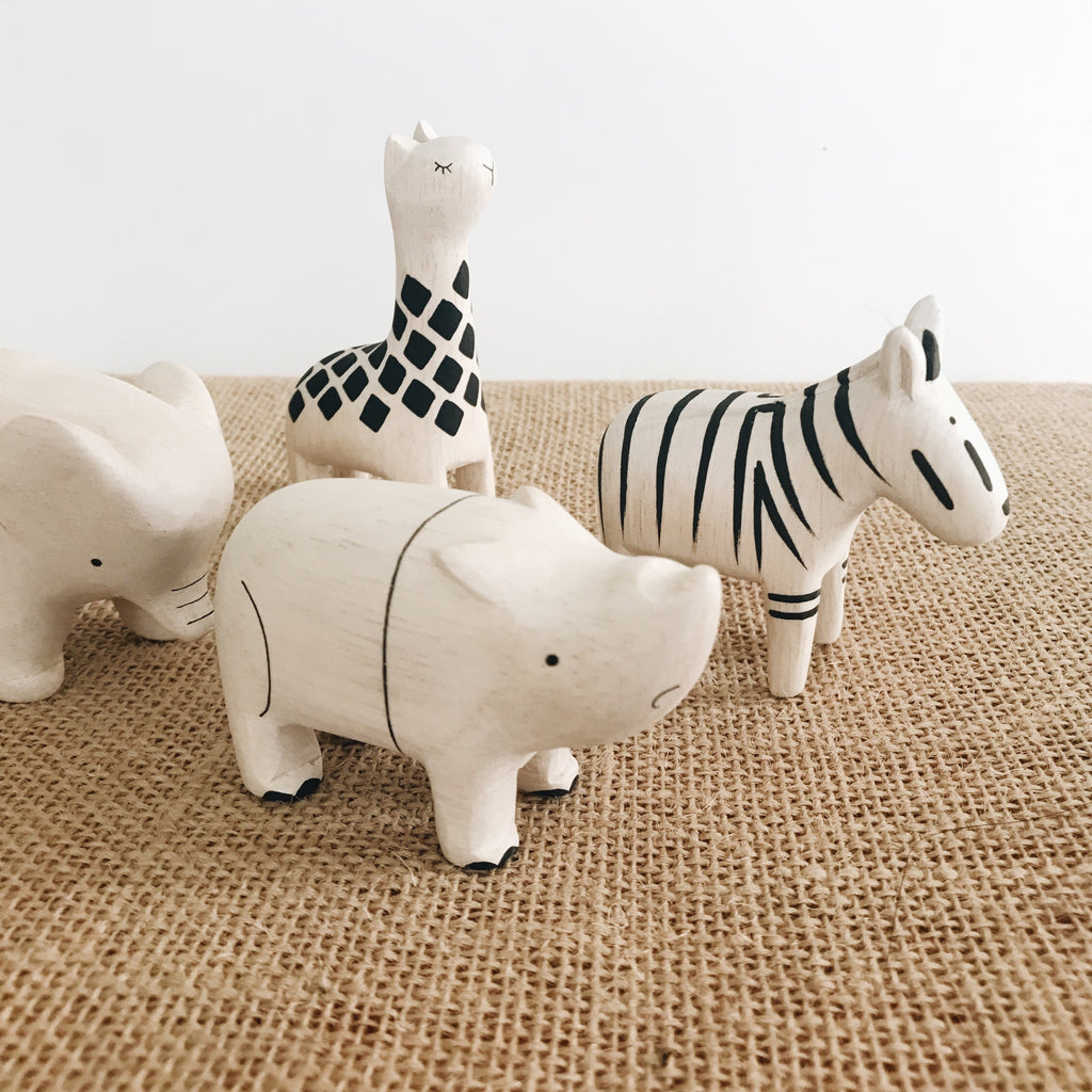 Wooden Animals - Rhinoceros - Andnest.com